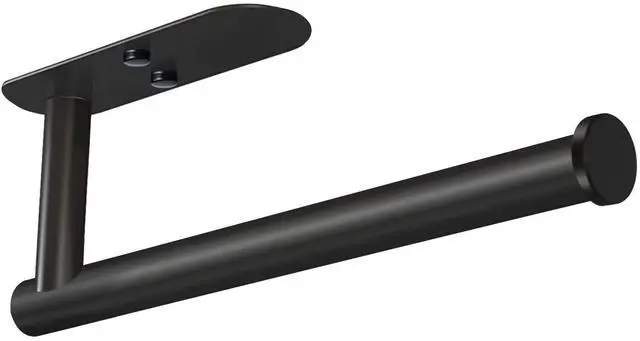 Main image of Adhesive Paper Towel Holder Under Cabinet Wall Mount for Kitchen Paper Towel, Black Paper Towel Roll Holder Stick to Wall, Stainless SteelBlack