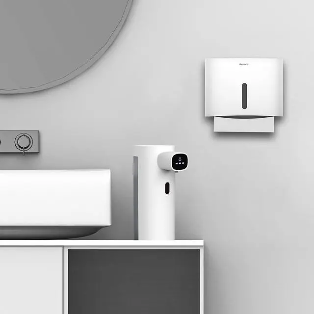 Alt view image 6 of 7 - Commercial Paper Towel Dispenser Wall Mount Paper Towel Holder Large Capacity C Fold Hand Towel Dispenser Bathroom Tissue Dispenser (White)