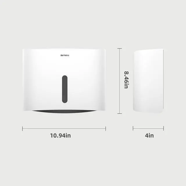 Alt view image 7 of 7 - Commercial Paper Towel Dispenser Wall Mount Paper Towel Holder Large Capacity C Fold Hand Towel Dispenser Bathroom Tissue Dispenser (White)