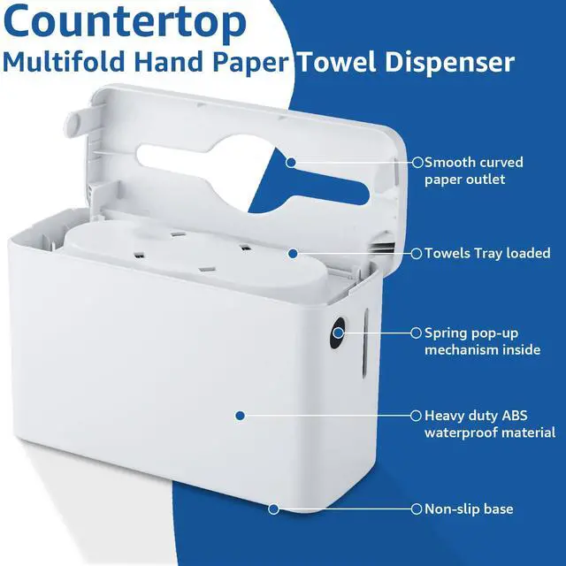 Alt view image 5 of 7 - Paper Towel Dispenser Countertop, Multifold Trifold Paper Towel Holder, Hand Towel Dispenser, Commercial Paper Towel Dispenser ,Paper Towel Holder for Home Kitchen Restaurant