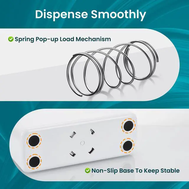 Alt view image 7 of 7 - Countertop Multifold Paper Towel Dispenser, Compact Pop Up Hand Towel Holder for Trifold/Z-Fold Paper Towels, Home Bathroom Kitchen Commercial Use, Single Sheet Dispensing, White