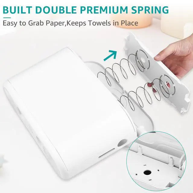 Alt view image 2 of 7 - Paper Towel Holder Countertop, Commercial Paper Towel Dispenser, Multifold Trifold Z-Fold Paper Towel Dispenser, Hand Towel Dispenser, Napkin Holder Dispenser for Home Kitchen Restaurant