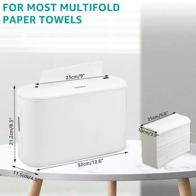 Alt view image 3 of 7 - Paper Towel Holder Countertop, Commercial Paper Towel Dispenser, Multifold Trifold Z-Fold Paper Towel Dispenser, Hand Towel Dispenser, Napkin Holder Dispenser for Home Kitchen Restaurant
