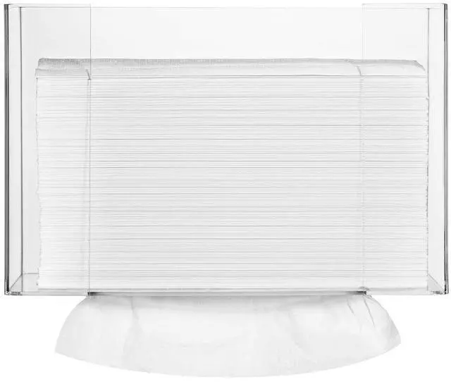 Main image of Paper Towel Dispenser by Oasis Creations, Holds 250 Paper Towels, Wall Mounted, Countertop Paper Towel Dispenser, Universal Paper Towel Holder- Clear