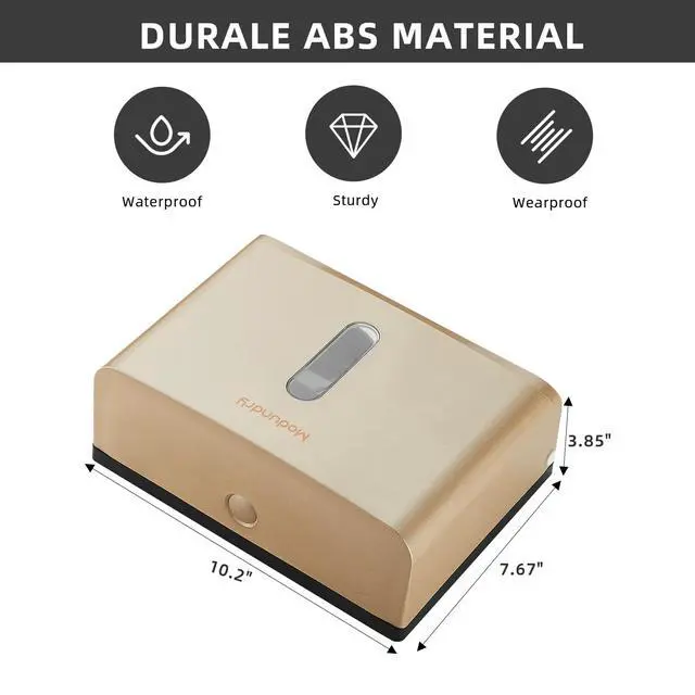 Alt view image 6 of 7 - Paper Towel Dispensers Wall Mount: Multifold Z-Fold Paper Towel Holder, No Drilling Install, Compact Hand Towel Dispenser for Home Bathroom, Restroom, Office, Gold