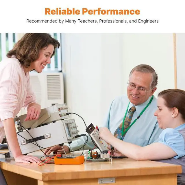 Alt view image 7 of 7 - Digital Multimeter, Voltmeter Ammeter Ohmmeter Circuit Checker with Backlight LCD Test Leads, Portable Multi Tester Measures OHM AC DC Voltage Current Resistance Continuity Diodes Transistor