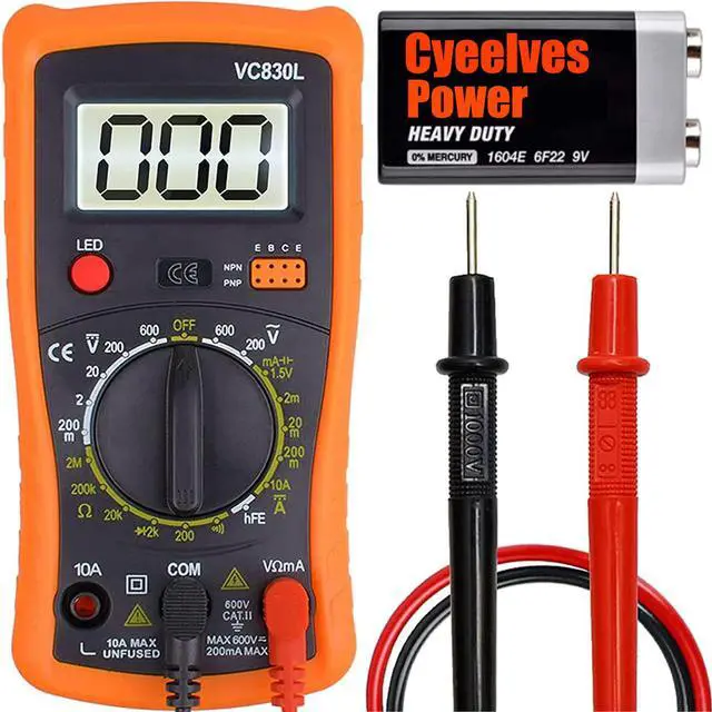 Main image of Digital Multimeter, Multimeter with AC DC Voltmeter & Ohm Volt Amp Tester, Multifunction Battery Tester, Pocket Meter with Backlight Tests Wire, Voltage Tester Measure Voltage Current Resistance Diode