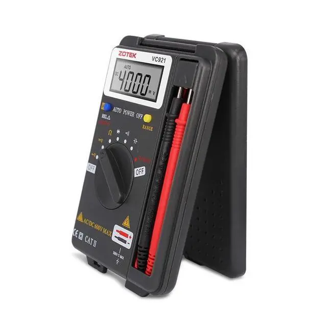 Alt view image 2 of 7 - Digital Multimeter, Auto Ranging Pocket Digital Multimeter Digital Multi Tester - AC DC Voltage DC Current Resistance Diodes Capacitance Transistor Measuring Instrument (VC921)