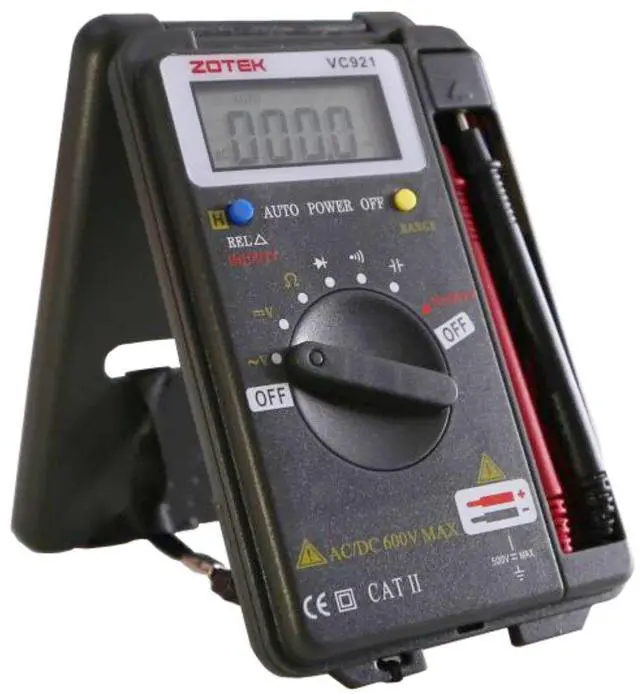 Alt view image 6 of 7 - Digital Multimeter, Auto Ranging Pocket Digital Multimeter Digital Multi Tester - AC DC Voltage DC Current Resistance Diodes Capacitance Transistor Measuring Instrument (VC921)