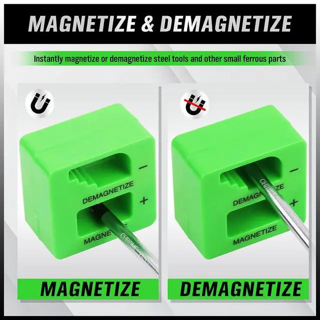 Alt view image 6 of 7 - 11PCS Screwdriver Set, Magnetic 5 Phillips and 5 Flat Head Tips for Fastening and Loosening Seized (11PCS)