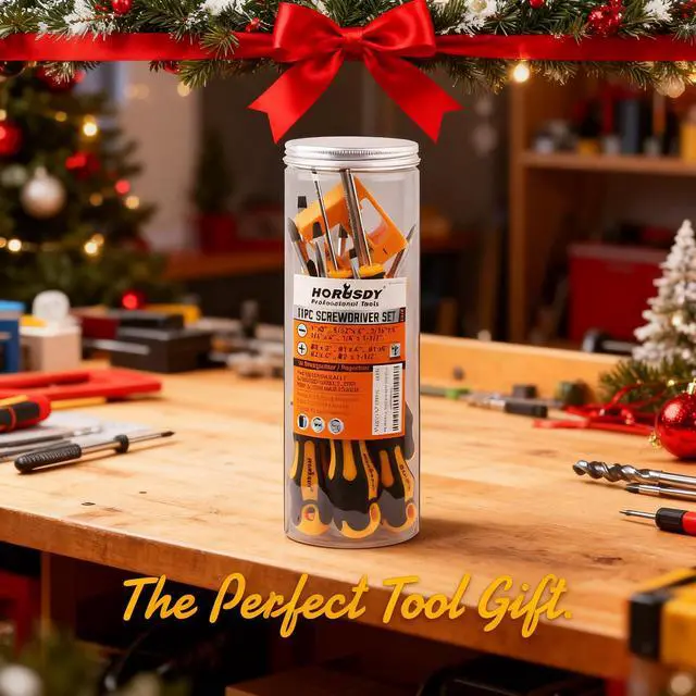 Alt view image 2 of 7 - 11-Pieces Magnetic Screw driver, Magnetic 5 Phillips and 5 Flat Head Tips for Fastening and Loosening Seized