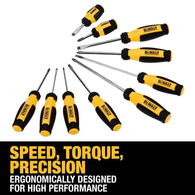 Alt view image 4 of 7 - Fixed Bar Screwdriver Set (10 pc.) (DWHT65201)