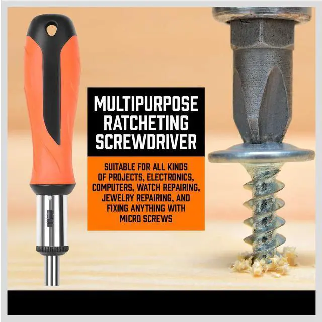 Alt view image 7 of 7 - 124-Piece Magnetic Screwdriver Set with Plastic Racking, Precision Screwdrivers, Magnetizer, Demagnetizer, Allen Keys, Nut Drivers, Ratchet Handles, Sockets & More - DIY Tools for Men, Tools Gift