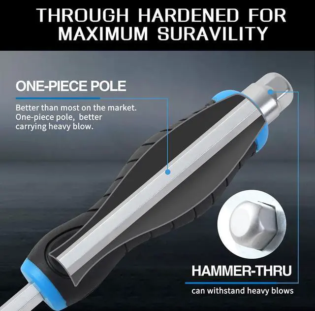 Alt view image 3 of 7 - 12-Piece Magnetic Screwdriver Set, Heavy Duty Screwdriver Set Go-Thru Steel Blades, High Torque 6 Phillips & 6 Flat Head Tips Screwdrivers Set with Case