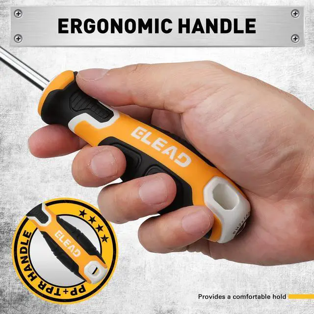 Alt view image 4 of 7 - 6-Piece Magnetic Screwdrivers Set, 3 Phillips and 3 Slotted Tips Professional Cushion Grip Screwdriver Set