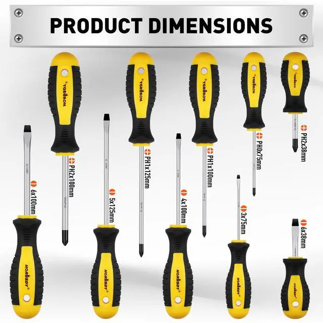 Alt view image 4 of 7 - 11-piece Magnetic Screwdriver Set with Case, 5 Phillips & 5 Flat Head Tips with Magnetizer demagnetizer Precision Screwdriver Set