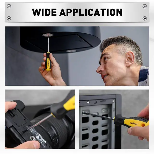 Alt view image 7 of 7 - 11-piece Magnetic Screwdriver Set with Case, 5 Phillips & 5 Flat Head Tips with Magnetizer demagnetizer Precision Screwdriver Set