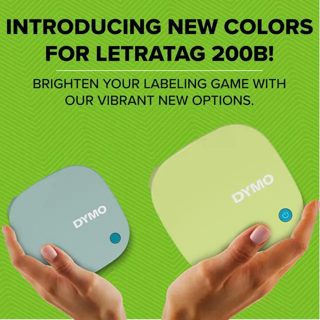 Alt view image 2 of 7 - LetraTag 200B Bluetooth Label Maker, Compact Label Printer, Connects Through Bluetooth Wireless Technology to iOS and Android, Includes 1 White Paper Label Tape, Daydream Blue