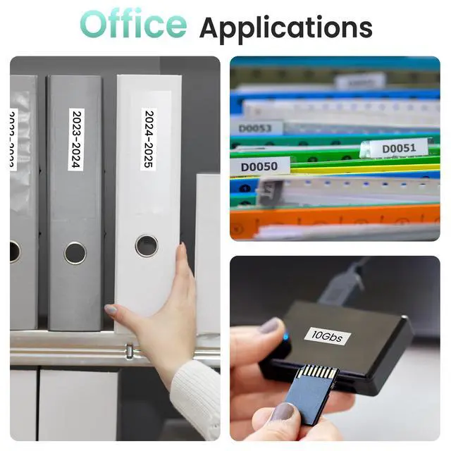 Alt view image 6 of 7 - Label Maker Machine with Tape, P12 Bluetooth Small Label Maker with Multiple Templates Thermal Transfer Ribbon Printer Machine for Home, School, Gift Wrapping, Office, Green