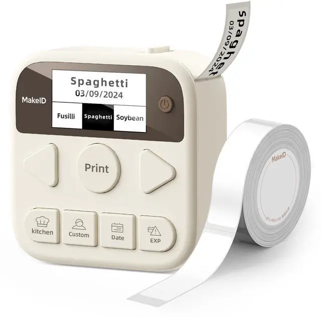 Main image of Label Maker Machine with Tape, S1 Pro Bluetooth LCD Display Labeler, One-Click Quick Print Inkless Magnetic Label Printer for Kitchen Home School Office Organization