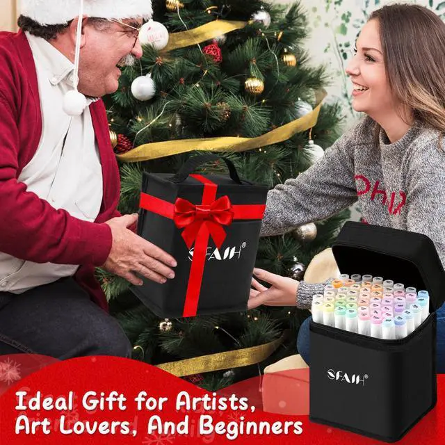 Alt view image 6 of 7 - Pastel Alcohol Markers Brush Tip - 51 Colors Dual Tip (Brush/Fine/Chisel) Coloring Markers for Adult Coloring Books Sketch Illustration, Gifts for Artist Adult, Seamless Blending -51/61/101 Sets