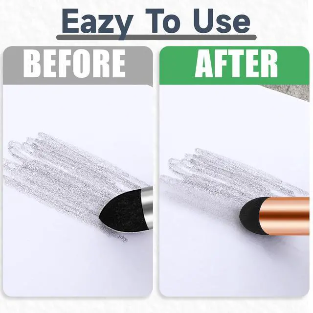 Alt view image 4 of 7 - 6pcs Artist Blending Sponge Pen Dual Tip Drawing Art Oil Soft Pastel Blending Tools Reusable Washable Sketch Rubbing Sponge Brush for Artist Professional Sketch Drawing Blending Lightening & Highlight