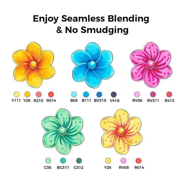 Alt view image 3 of 7 - Alcohol Markers Brush Tip, AP Certificated 24 Basic Colors Double Tipped Alcohol Based Art Marker Set for Artist Sketching Adult Coloring Illustration - Brush & Fine Dual Tips - Honolulu 2B