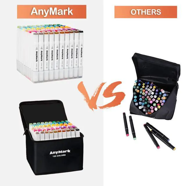 Alt view image 4 of 6 - Alcohol Markers, 60 Colors Dual Tip Art Coloring Markers Set for Kids Adult Book Drawing Sketching Painting, Chisel & Fine, White Penholder