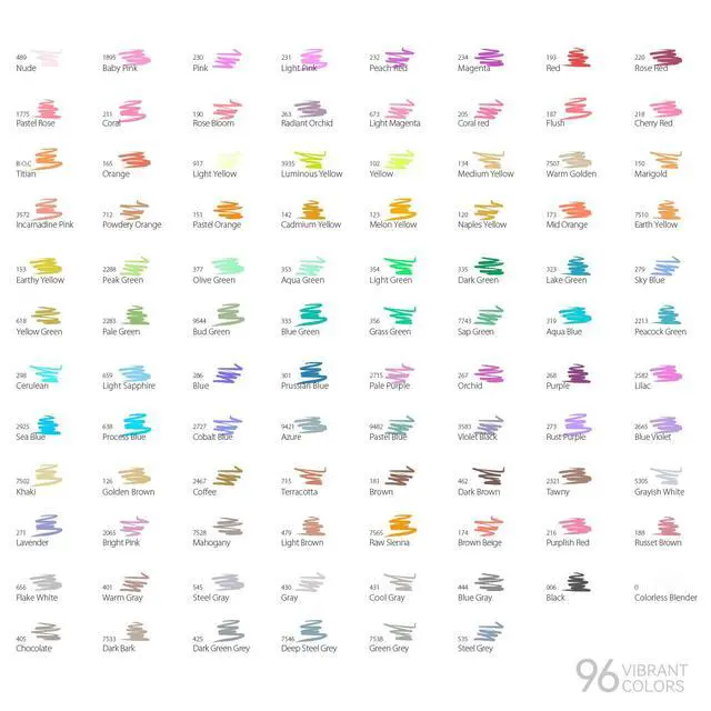 Alt view image 4 of 7 - Alcohol Markers Brush Tip: Double Tipped Art Marker Set for Artists Adults Drawing Sketching Illustration - Brush Chisel Color Markers - Pack with 94 Vibrant Colors 2 Marker Cases 2 Blenders