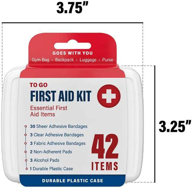Alt view image 2 of 7 - 4 Pack Mini First Aid Kits, Small Travel Size Kit, First Aid Patch with 168 Items, Durable Plastic Box Perfect for Car, Home, Boat, or Camping, (168 Pieces, 4 Pack)