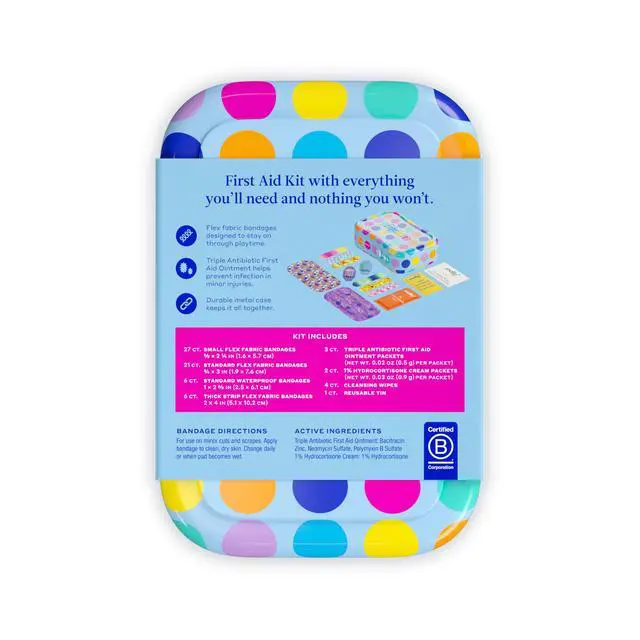 Alt view image 2 of 7 - First Aid Kit - FSA Eligible - Adhesive Bandages in Flexible Fabric and Waterproof, Single Use Ointments (Triple Antibiotic, Cleansing Wipes and Hydrocortisone) - 70 Count