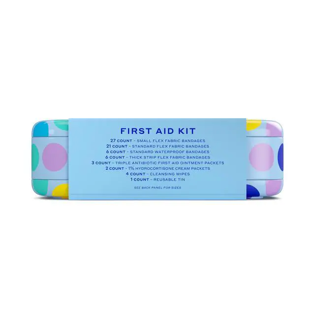 Alt view image 6 of 7 - First Aid Kit - FSA Eligible - Adhesive Bandages in Flexible Fabric and Waterproof, Single Use Ointments (Triple Antibiotic, Cleansing Wipes and Hydrocortisone) - 70 Count