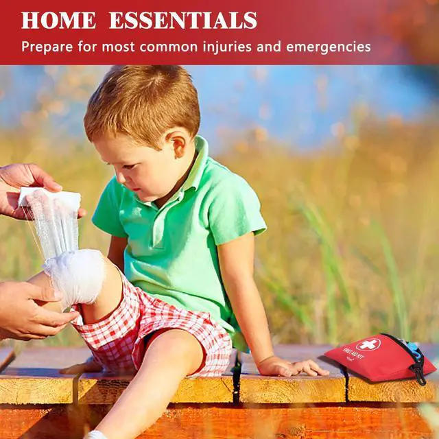 Alt view image 6 of 7 - Mini First Aid Kit - 140 Piece Small First Aid Medical Kit for Car, Home, Office, Travel, Camping, Sports, Outdoor, School - Emergency First Aid Supplies and Survival Kit