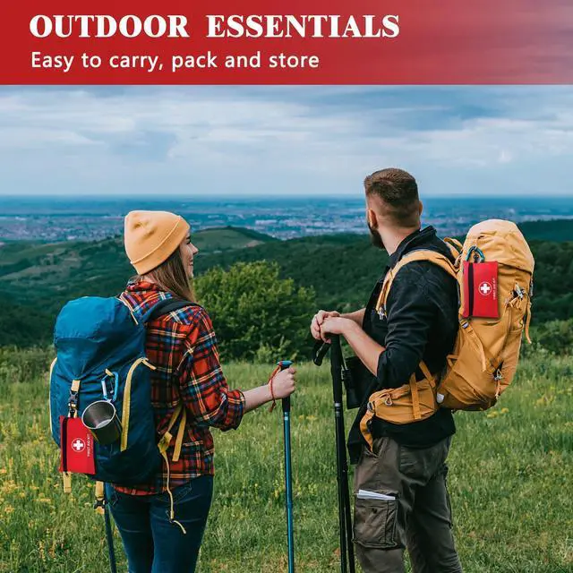 Alt view image 7 of 7 - Mini First Aid Kit - 140 Piece Small First Aid Medical Kit for Car, Home, Office, Travel, Camping, Sports, Outdoor, School - Emergency First Aid Supplies and Survival Kit