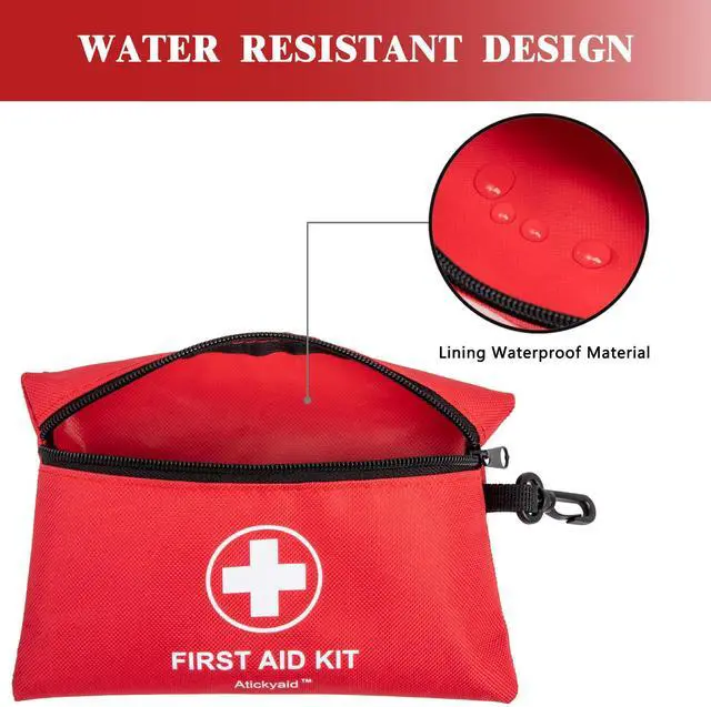 Alt view image 5 of 7 - Mini First Aid Kit - 140 Piece Small First Aid Medical Kit for Car, Home, Office, Travel, Camping, Sports, Outdoor, School - Emergency First Aid Supplies and Survival Kit