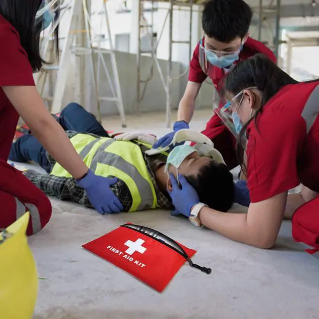 Alt view image 5 of 7 - 12pcs Mini First Aid Kit Empty Pouch Bag with Zippered for Emergency at Home, Office, Car, Outdoors, Boat, Camping, Hiking