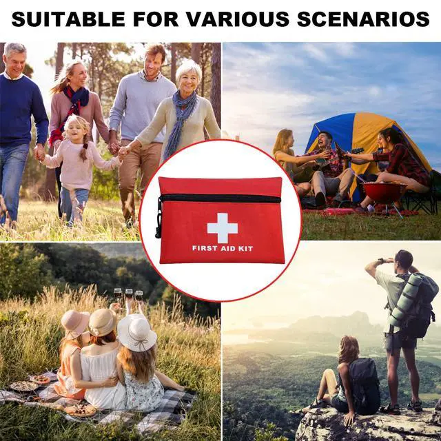 Alt view image 6 of 7 - 12pcs Mini First Aid Kit Empty Pouch Bag with Zippered for Emergency at Home, Office, Car, Outdoors, Boat, Camping, Hiking