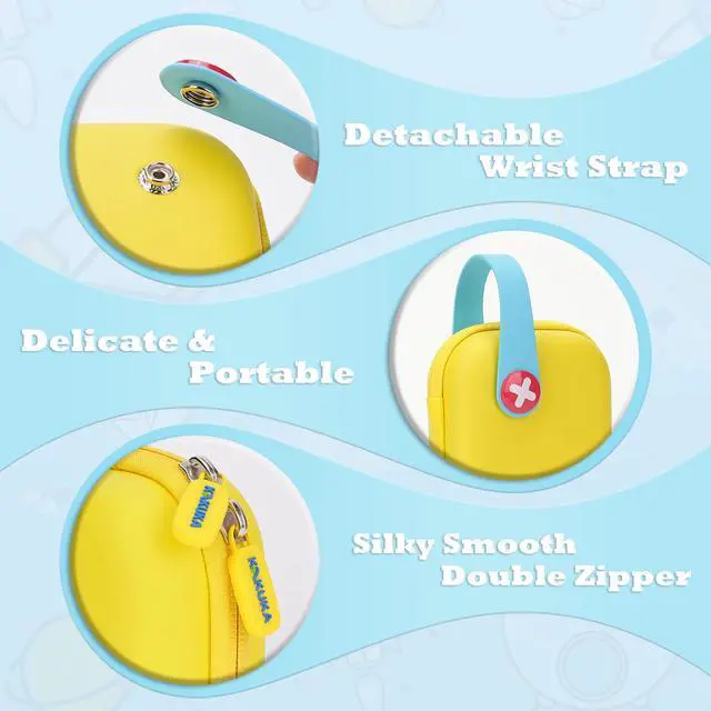 Alt view image 4 of 7 - Mini First Aid Kit, 113 Pc. Water-Resistant Hard Toddler Kids Small Cute Case for Car, Home - TSA-Approved Travel Size