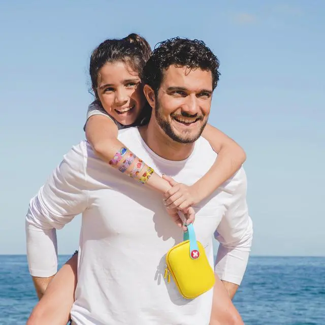 Alt view image 7 of 7 - Mini First Aid Kit, 113 Pc. Water-Resistant Hard Toddler Kids Small Cute Case for Car, Home - TSA-Approved Travel Size