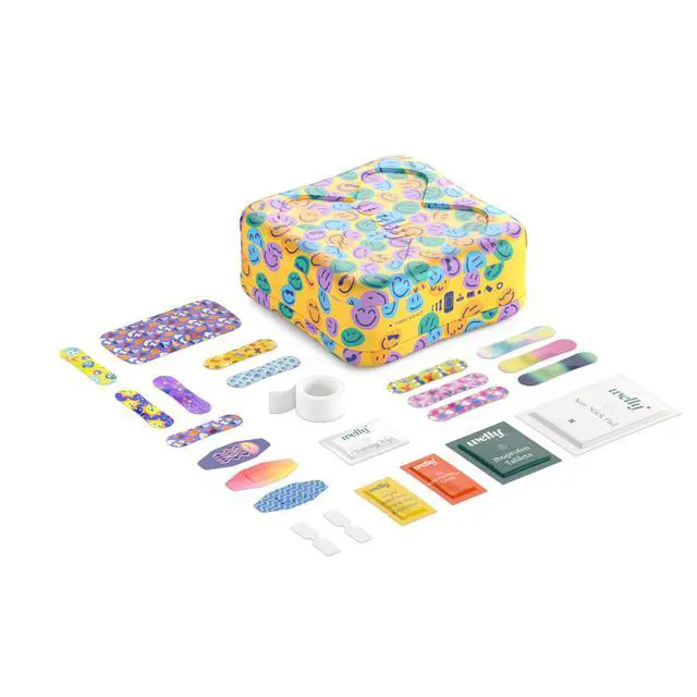 Alt view image 6 of 7 - First Aid Kit - Adhesive Flexible Fabric and Waterproof Bandages, Tape and Non-Stick Pads, Butterfly Strips, Single Use Ointments Triple Antibiotic and Hydrocortisone, and Ibuprofen - 130 Count