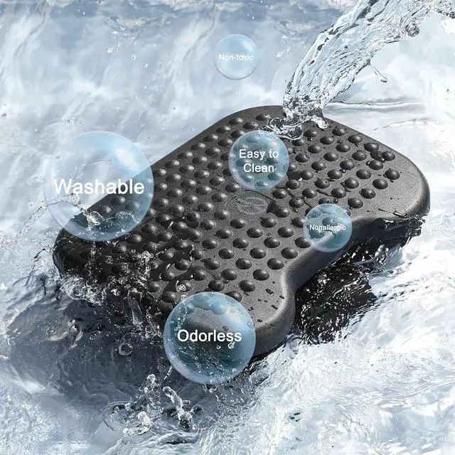 Alt view image 7 of 7 - Adjustable Desk Footrest, Foot Rest for Under Desk at Work with Massage, Adjustable Foot Stool with 3 Height Position & 30 Degree Tilt Angle Adjustment for Home, Office