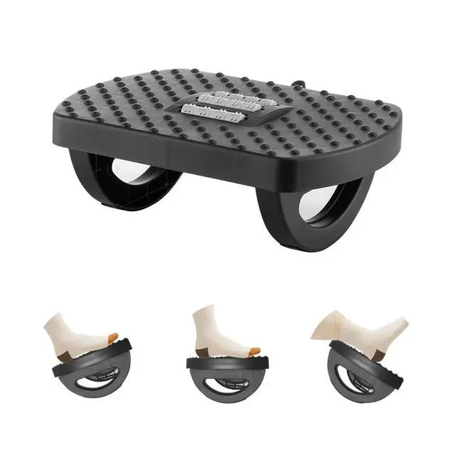 Main image of Under Desk Footrest, Foot Rest for Under Desk at Work, Ergonomic Foot Stool for Office Desks, Small Rocking Footrest with Massage Roller&Portable Handle, Leg Rest, 13" L x 9.2" W x 4.7" H