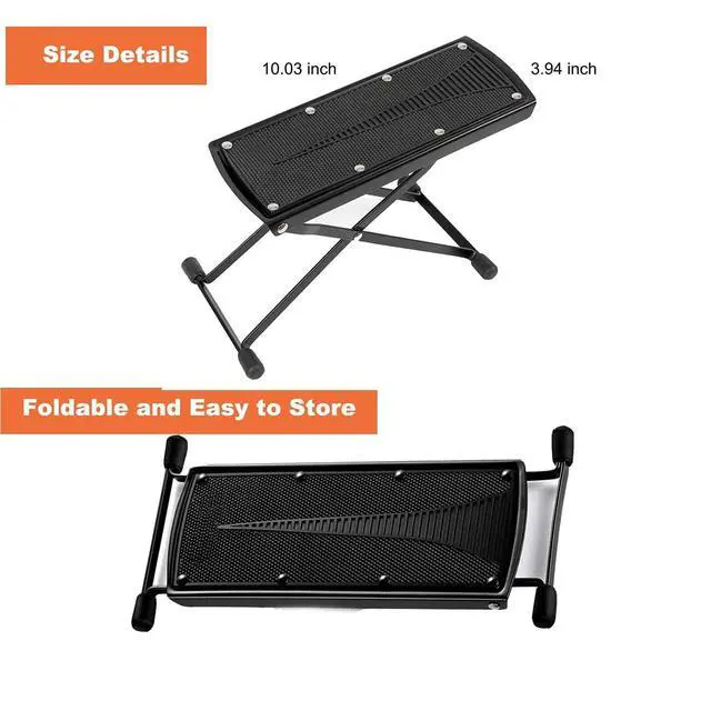 Alt view image 5 of 7 - Foldable Foot Rest, 6-Height Adjustable Spa Foot Stand, Non-Slip Sturdy Foot Care Stand for Easy Home Pedicures, Beauty Pedicure Stool Tool