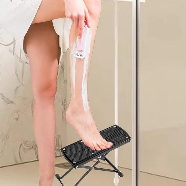 Alt view image 6 of 7 - Foldable Foot Rest, 6-Height Adjustable Spa Foot Stand, Non-Slip Sturdy Foot Care Stand for Easy Home Pedicures, Beauty Pedicure Stool Tool