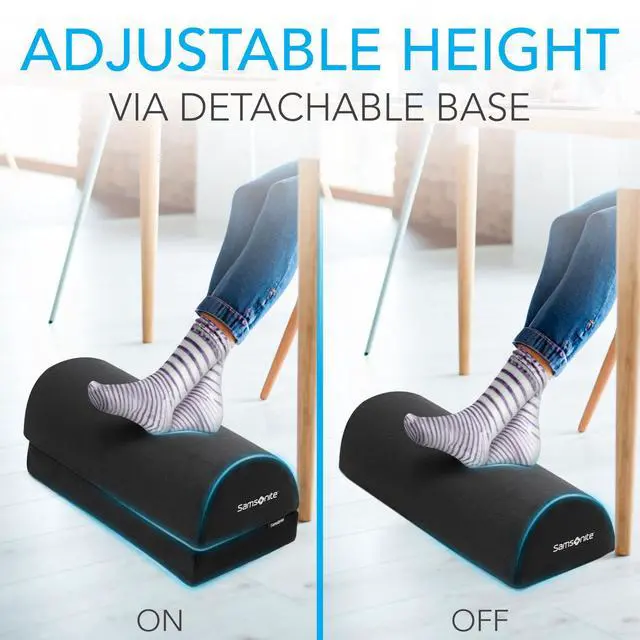 Alt view image 3 of 5 - Ergonomic Foot Rest, Adjustable Memory Foam Foot Stool for Under Desk at Work, Office Desk Accessories for Long Sessions and RelaxingComfort