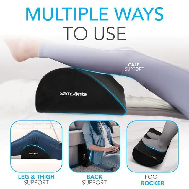 Alt view image 4 of 5 - Ergonomic Foot Rest, Adjustable Memory Foam Foot Stool for Under Desk at Work, Office Desk Accessories for Long Sessions and RelaxingComfort