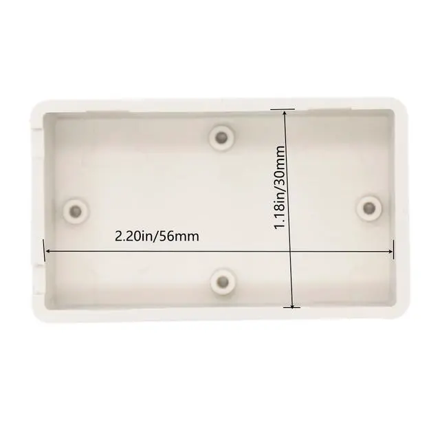 Alt view image 6 of 6 - 5Pcs Project Boxes ABS Plastic Electrical Project Power Case Small Junction Box White 2.4 x 1.42 x 0.98 inch (61 x 36 x 25 mm)