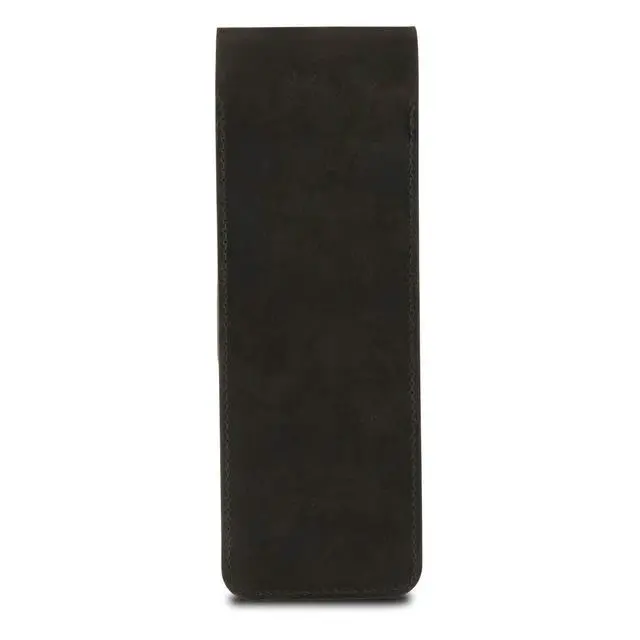 Alt view image 5 of 6 - Genuine Leather Pen and Pencil Case with Tuck in Flap, Stationery Bag