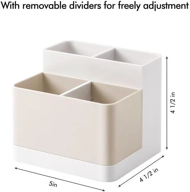 Alt view image 5 of 7 - Desktop Storage Organizer, Pen and Pencil Cases Boxes, Pen or Pencil Holder Box Container for Desk, Office Supplies, Vanity Table Tan
