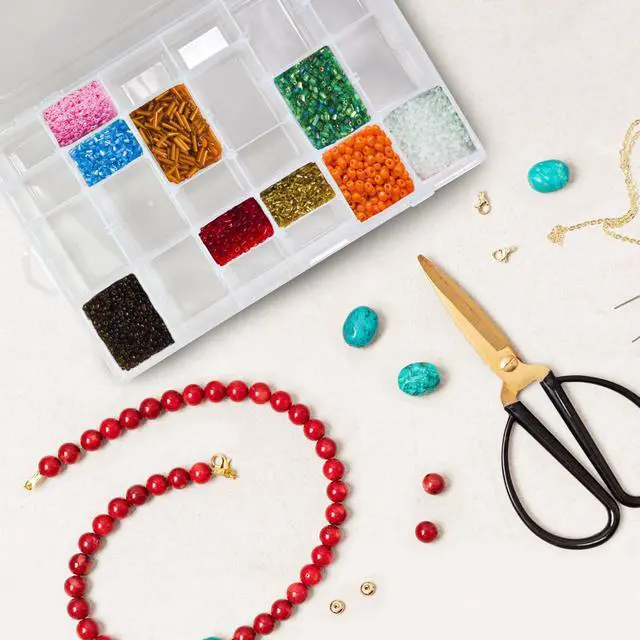 Alt view image 7 of 7 - 2-Pack 36-Grid Clear Organizer Box with Adjustable Dividers Plastic Storage Box for Beads, Rock Collections & Jewelry Small Parts Sorter for Screws, Tackle & Nails (No-Spill Latch)